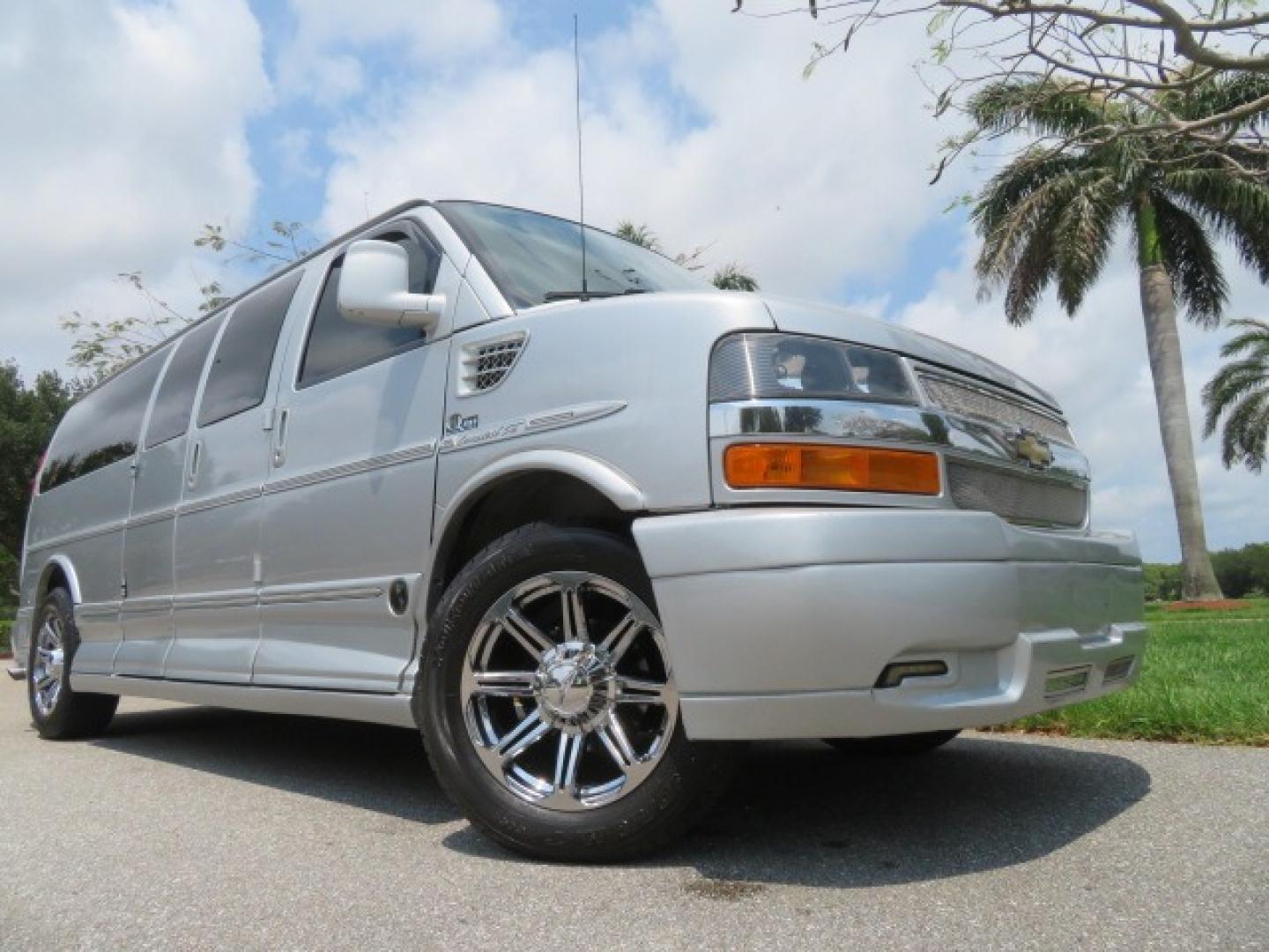 2014 Chevrolet Express (1GBWGLCG3E1) , located at 4301 Oak Circle #19, Boca Raton, FL, 33431, (954) 561-2499, 26.388861, -80.084038 - You are looking at a Rare 2014 Chevy Express 2500 Quigley 4x4 Four Wheel Drive Explorer Limited SE 9 Passenger Conversion Van with: 107K Original Miles, 6 Captain Chairs, Rear Power Folding Bench Seat Bed, Center Consoler Cooler, Front PPF (Paint Protection Film) Explorer Limited Conversion Througho - Photo#3